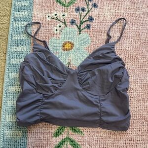 Garage Lavender Ruched Crop Top
